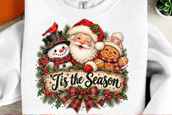 Tis the Season Christmas Santa Snowman & Gingerbread PNG Product Image 2