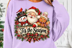 Tis the Season Christmas Santa Snowman & Gingerbread PNG Product Image 5
