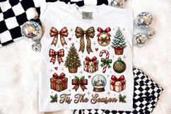 Tis the Season Christmas PNG, Preppy Leopard Holiday PNG Product Image 2