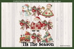 &#039;Tis The Season Christmas Coquette Bows Sublimation Png Product Image 3