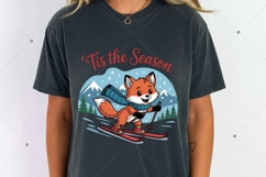 Tis the season PNG, Funny Christmas PNG, Christmas Fox Product Image 3