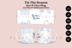 tis the season coffee mug glass wrap svg 11oz 15oz mug svg presized for 11oz 15oz glass ready to cut and sublimation files