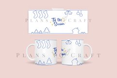 tis the season coffee mug glass wrap svg 11oz 15oz mug svg presized for 11oz 15oz glass ready to cut and sublimation files