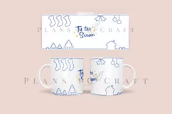tis the season coffee mug glass wrap svg 11oz 15oz mug svg presized for 11oz 15oz glass ready to cut and sublimation files