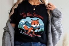 Tis the season PNG, Funny Christmas PNG, Christmas Fox Product Image 4