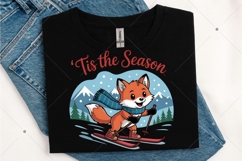 Tis the season PNG, Funny Christmas PNG, Christmas Fox Product Image 5