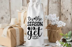 Tis the season to get tipsy SVG, Christmas Wine SVG Design Product Image 3