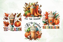 Tis the Season Fall Sublimation Clipart Product Image 2