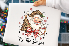Tis The Season Leopard Santa Png Product Image 4
