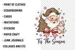 Tis The Season Leopard Santa Png Product Image 3
