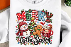 Tis the Season Merry Christmas Cute Snowman Gingerbread Hot Product Image 2