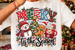Tis the Season Merry Christmas Cute Snowman Gingerbread Hot Product Image 3