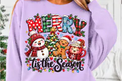 Tis the Season Merry Christmas Cute Snowman Gingerbread Hot Product Image 5