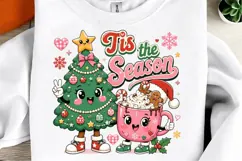 Tis the Season Pink Christmas PNGYou will receive 01 PNG fil Product Image 1