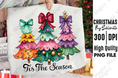 Tis The Season Png, Christmas Tree Png Product Image 1
