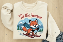 Tis the season PNG, Funny Christmas PNG, Christmas Fox Product Image 6