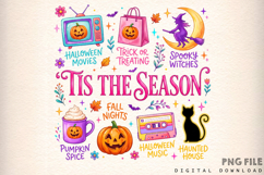 Tis The Season Png, Neon Halloween PNG Product Image 1
