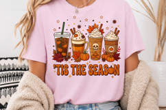 Tis The Season PNG, Pumpkin Spice Latte Sublimation Design Product Image 3