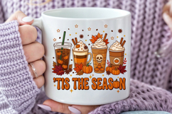 Tis The Season PNG, Pumpkin Spice Latte Sublimation Design Product Image 4