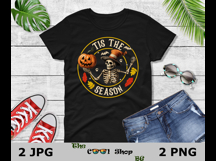 Tis The Season Png, Pumpkin Spice Png, Autumn Skull Png Product Image 2