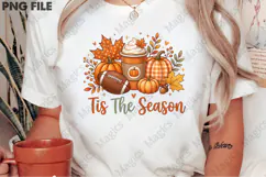 Tis the Season Pumpkin Football PNG Product Image 2