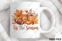 Tis the Season Pumpkin Football PNG Product Image 4