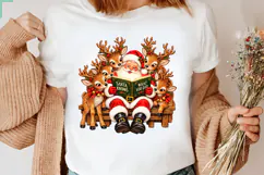 Tis the Season Santa Kissing Reindeer Christmas Sublimation Product Image 3