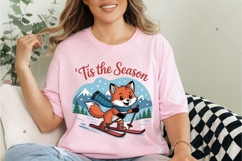 Tis the season PNG, Funny Christmas PNG, Christmas Fox Product Image 7