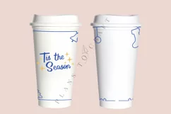 tis the season starbucks 16oz hot cup wrap svg presized template for tumbler grande