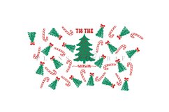 tis the season starbucks 24oz cold cup wrap svg presized template for tumbler venti suitable for cricut and silhouette