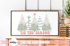 Tis the Season PNG, Leopard Print Christmas Trees PNG Product Image 1