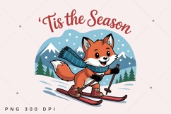 Tis the season PNG, Funny Christmas PNG, Christmas Fox Product Image 1