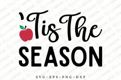 'Tis The Season SVG Design, Teacher's Day SVG Design Product Image 1