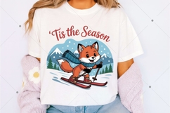Tis the season PNG, Funny Christmas PNG, Christmas Fox Product Image 2