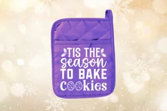 Tis the season to bake SVG, Christmas Pot holder SVG Design Product Image 2