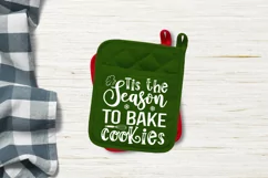 Tis the season to bake SVG, Christmas Potholder SVG Design Product Image 2