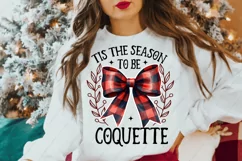 Tis the season to be coquette PNG| Christmas sublimation PNG Product Image 1