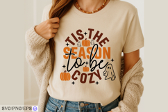 Tis The Season To Be Cozy SVG Halloween Quotes PNG Design Product Image 2