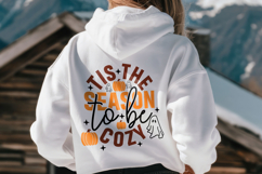 Tis The Season To Be Cozy SVG Halloween Quotes PNG Design Product Image 4