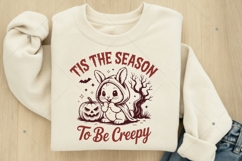 Tis The Season To Be Creepy SVG PNG, Spooky SVG, Retro Funny Product Image 4