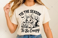 Tis The Season To Be Creepy SVG PNG, Spooky SVG, Retro Funny Product Image 5