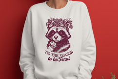Tis the Season to be Feral SVG, Funny Raccoon Christmas PNG Product Image 2