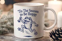 Tis the Season to Be Hoppy SVG PNG | Funny Christmas Frog Product Image 2