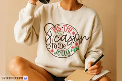 ’Tis The Season To Be Jolly SVG Fun Christmas Holiday Cut Product Image 3