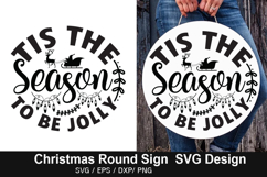 Christmas Round Sign SVG Bundle - Christmas Design Product Image 14