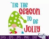 Tis The Season To Be Jolly Christmas Farmhouse Sign Svg Product Image 2