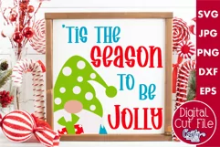 Tis The Season To Be Jolly Christmas Farmhouse Sign Svg Product Image 1