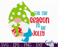 Colorful Christmas Round Sign, Tis The Season To Be Jolly Product Image 2