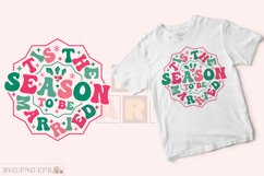 Tis the Season to Be Married Retro SVG T-shirt Design Product Image 2