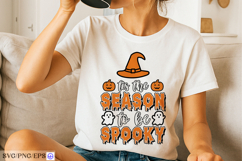 Tis the Season to Be Spooky Halloween SVG T-shirt Design Product Image 2
